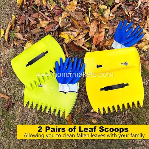6PCS Lightweight Plastic Leaf Scoops Hand Rakes garden rake Large Leaf Grabbers for Picking Up Leaves Clippings  Grass